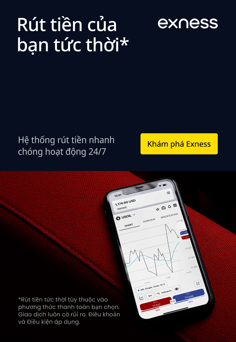 Giao diện nền tảng giao dịch Exness, hỗ trợ đầu tư Forex và vàng với công cụ hiện đại.